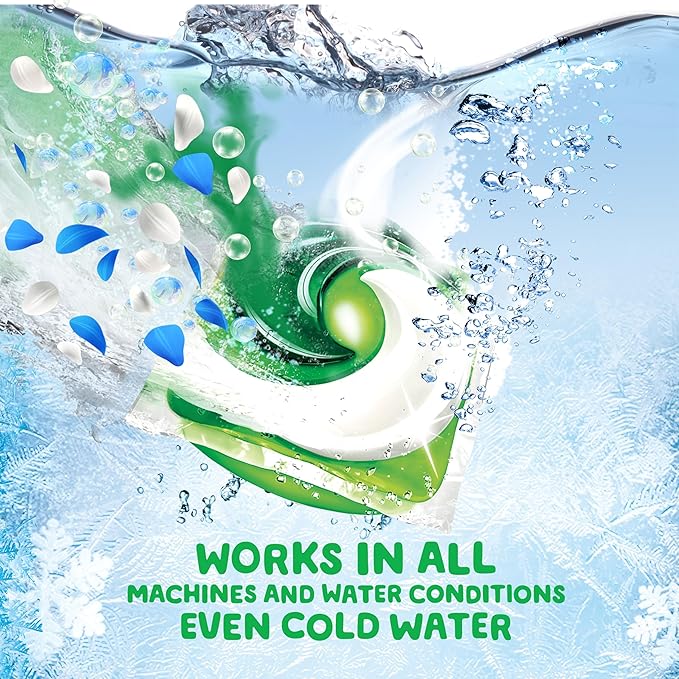 Gain Flings Ultra Oxi Laundry Detergent Pacs, 76 Count, Waterfall Delight Scent, 3-in-1, HE Compatible