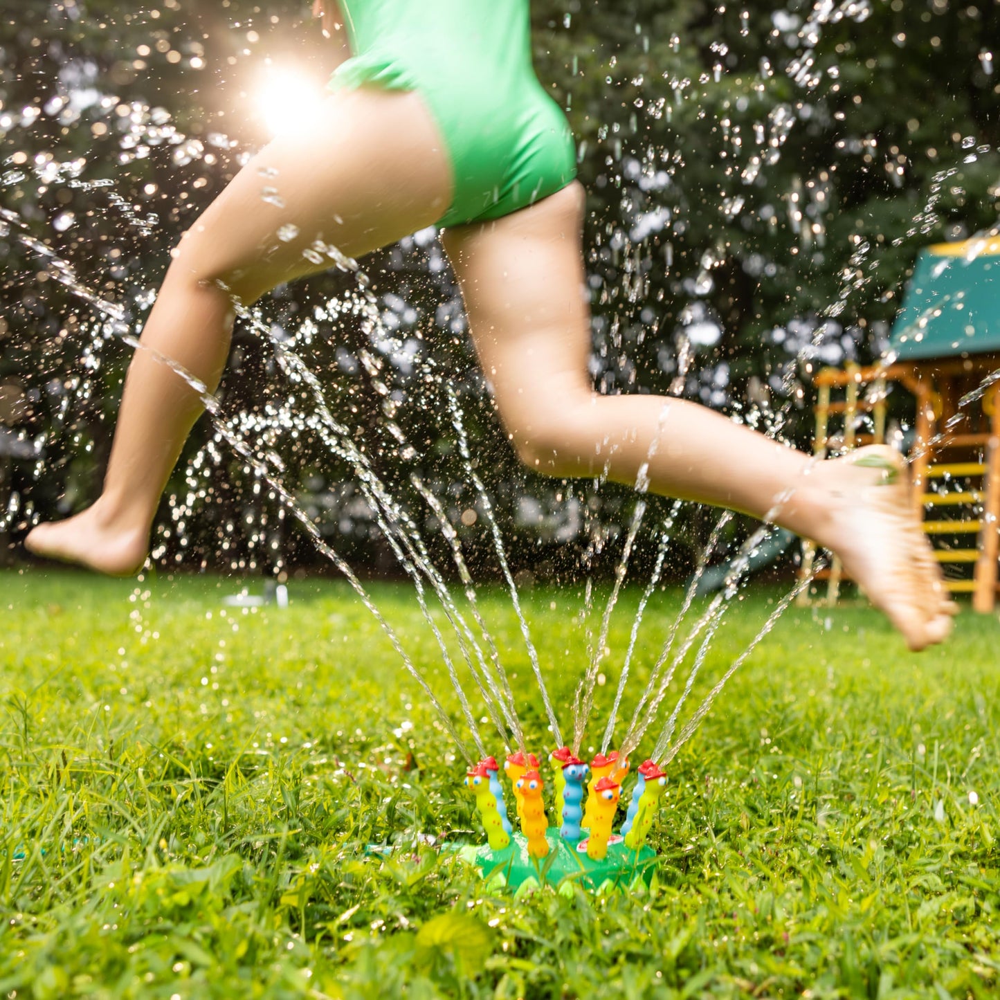 Melissa & Doug Splash Patrol Sprinkler Outdoor Water Toy for Kids - Water Sprinkler for Kids and Sensory Play, Connects to Standard Garden Hose, Ages 3+