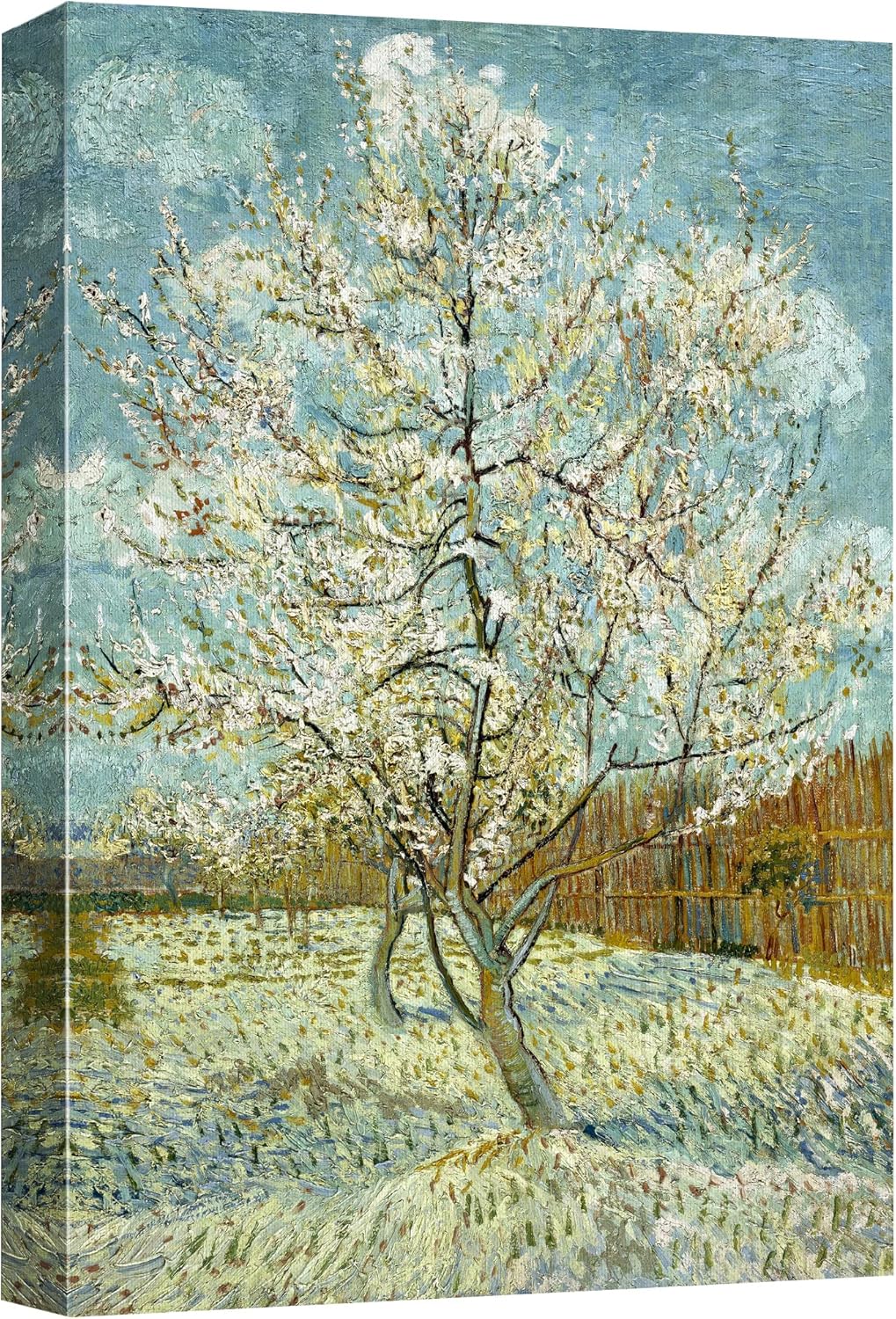 wall26 The Pink Peach Tree by Vincent Van Gogh - Canvas Print Wall Art Famous Oil Painting Reproduction - 32" x 48"