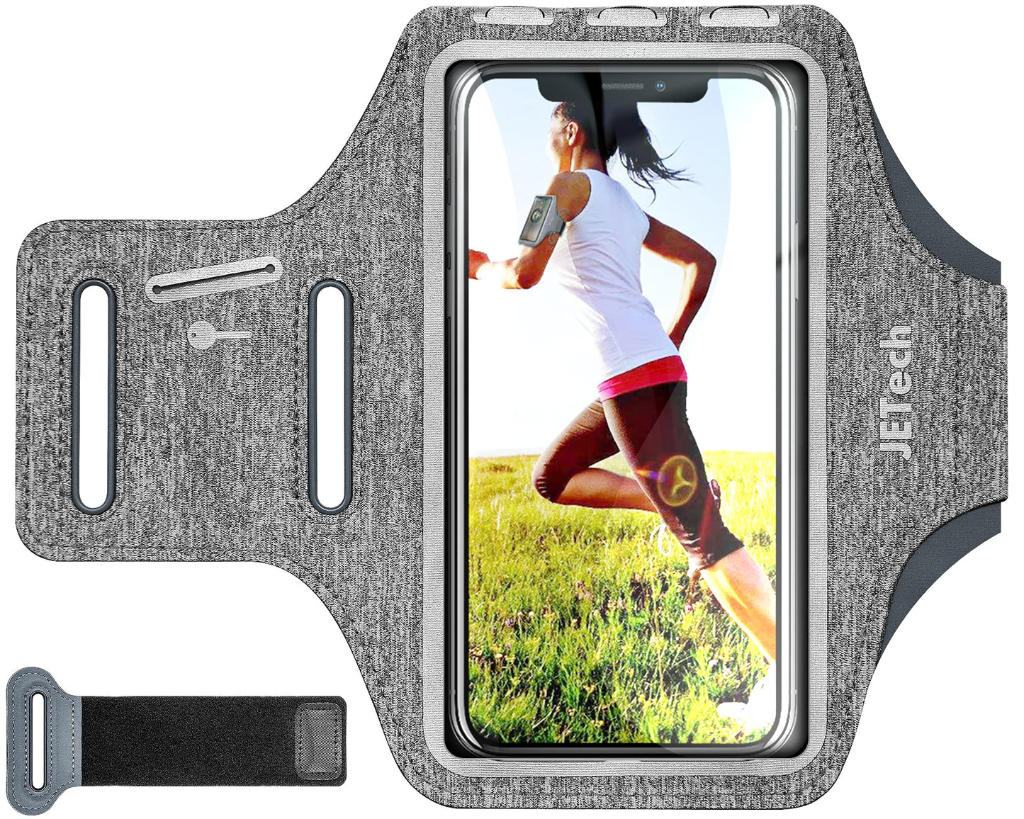 Jetech Phone Armband Holder With Key Holder And Card Slot For Phone Upto 6.2 Inch, Iphone 16E/16/15 Pro/15/14 Pro/14/13 Pro/13,