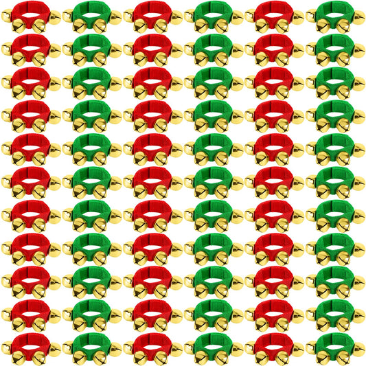 48 Pcs Christmas Wrist Band Bell Bracelet Wrist Band Shaking Bell Musical Instruments Adjustable Bell Rhythm Wristband Bell Bulk