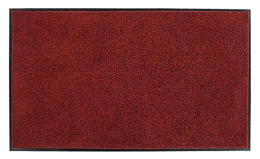 Guardian Platinum Series Indoor Wiper Floor Mat, Rubber with Nylon Carpet, 3'x10', Red