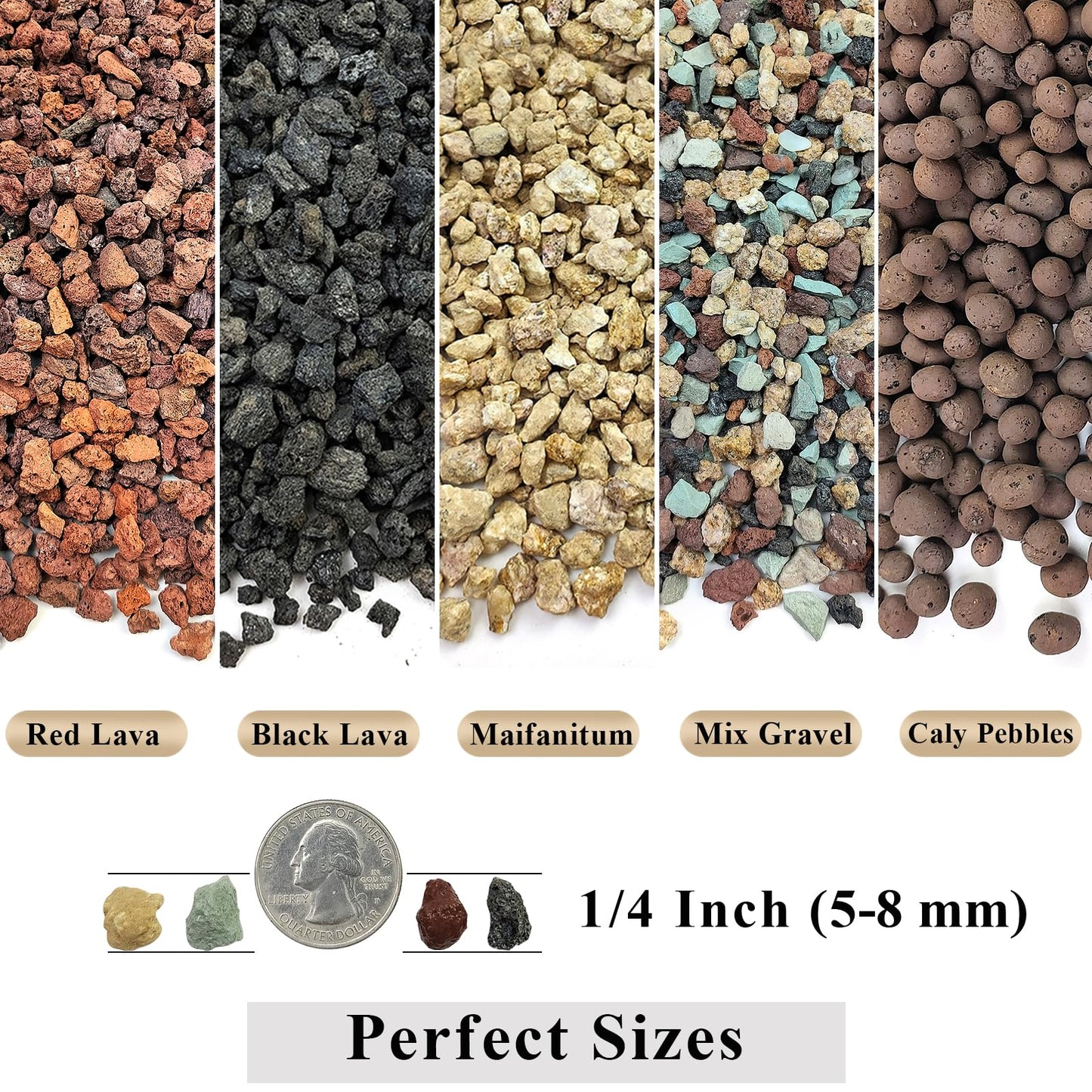 FANTIAN 5 lbs Succulent Cactus Soil Potting Mix,1/4 inch Pumice Pebbles Mix Horticultural Lava Rock for Indoor Plants, Bonsai, Orchid
