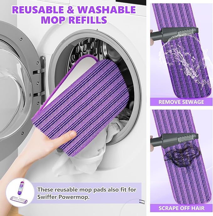 TINA&TONY Spray Mop for Floor Cleaning: Wet Dry Mop with Microfiber Washable Reusable Pads for Household Kitchen Hardwood Vinyl Floors