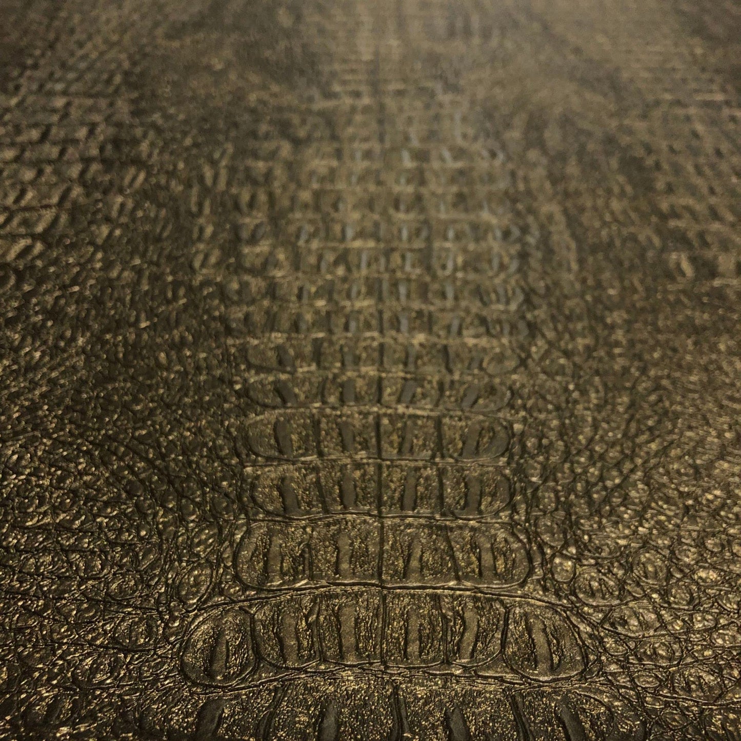 Alligator Fabric, Soft Textured Crocodile Vinyl Faux Leather, Gator Skin Embossed Upholstery DIY Craft and Clips Pleather Sheets – Individual 1 Yard Cut 36”x54” (Emerald Metallic)