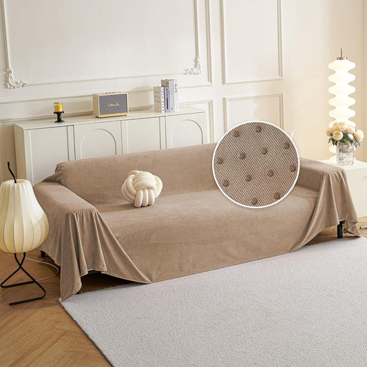 MYSKY HOME Couch Cover for Dogs Washable Pet Couch Cover Furniture Protector Cover Non Slip Soft Couch Sofa Cover, Love Seat Couch Covers, Sofa Covers Washable, 71" x 102", Khaki