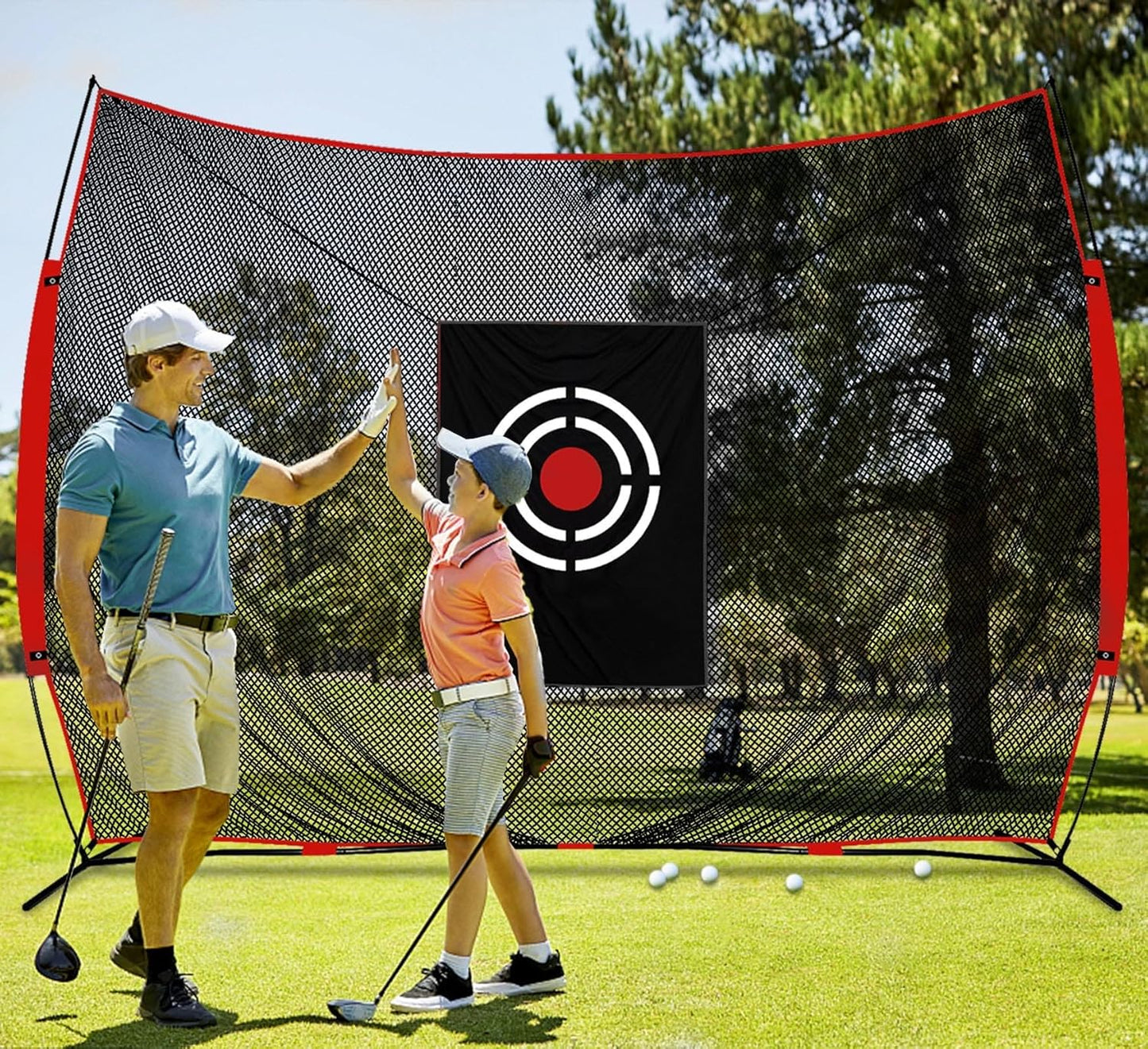 Golf Target Cloth - Black Portable Foldable Easy Setup for Indoor Outdoor Backyard Hitting Practice Training Aid Beginners Men Father Gift