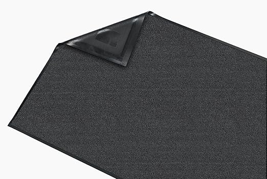 Guardian Platinum Series Indoor Wiper Floor Mat, Rubber with Nylon Carpet, 3'x7', Grey