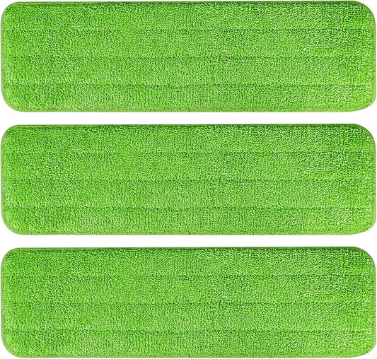 3 Pack Microfiber Cleaning Pads with All Bona Mop, Reusable Microfiber Mop Pads for 18 Inch Mop, Hardwood Floor Replacement Cleaning Mop Pads, Machine Washes