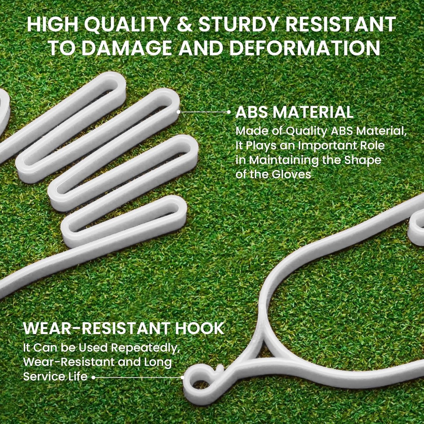FINGER TEN Golf Gloves Stretcher Holder Hanger Keeper Dryer Shaper Tool Accessories Durable Glove Support Frame Guardian Hook to Bag Gifts for Men Women Golfer
