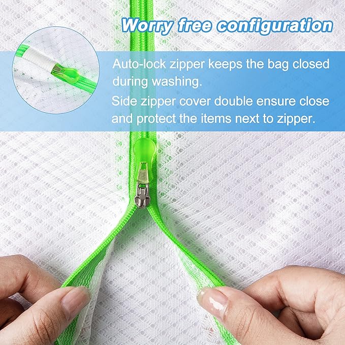 GOGOODA Mesh Laundry Bags, Delicates Washing Bags for Sweater Blouse Hosiery Bras Premium Wash Bags for Travel Storage Organization (4 Set)