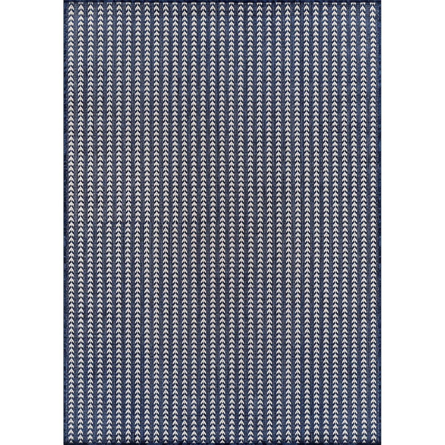 Washable Outdoor Rug 8x10 Modern Area Rugs Outdoor Carpets Striped Pattern Non Shedding Waterproof Easy Clean Patio Deck Porch Living Room Bedroom Garden RV (8 X 10 Navy)