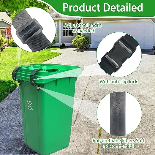 Trash-Can Lock for Animals: Garbage Can Lid Locks for Raccoon,Bear and Dog - 4 Pack