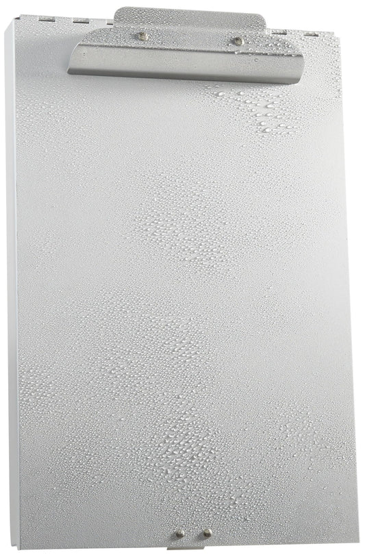 Amazon Basics Metal Clipboard with 2 Compartments, Letter Size, 250 Sheet Storage Capacity, Office Supplies, Silver, 14.09 x 9.21 x 2.6 inches