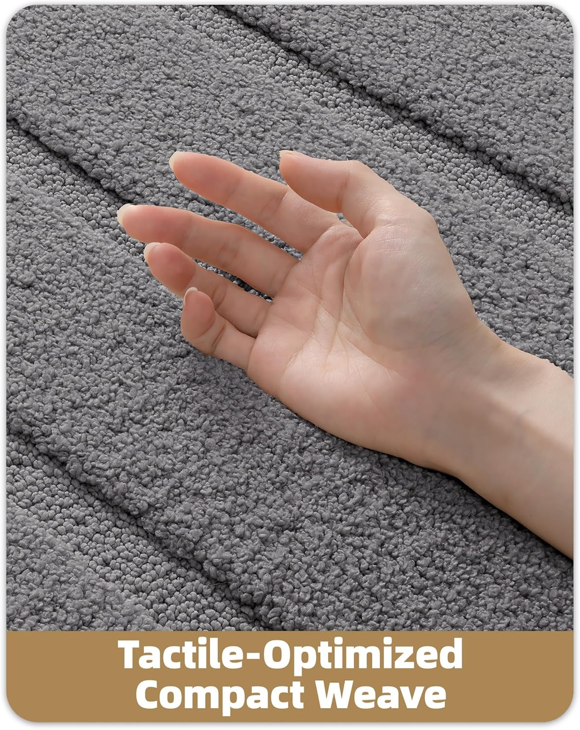 Color&Geometry Ultra Soft Plush Bathroom Rugs Non Slip Washable Bath Mat with Rubber Backing, Fluffy Absorbent Machine Carpet for Bathroom Floor, Tub and Shower, 17"x30", Dark Grey