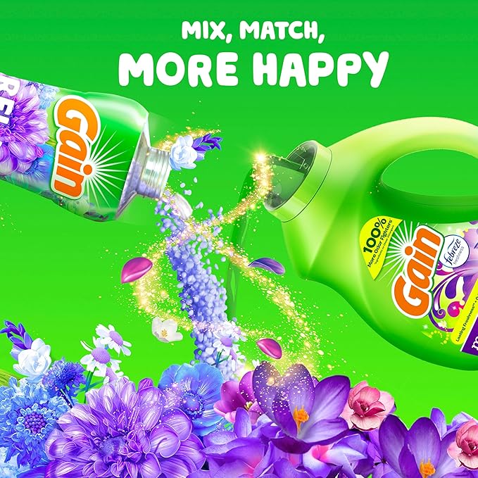 Gain Moonlight Breeze HE Deep Cleaning Concentrated Liquid Laundry Detergent, 61 Loads, 88 fl oz