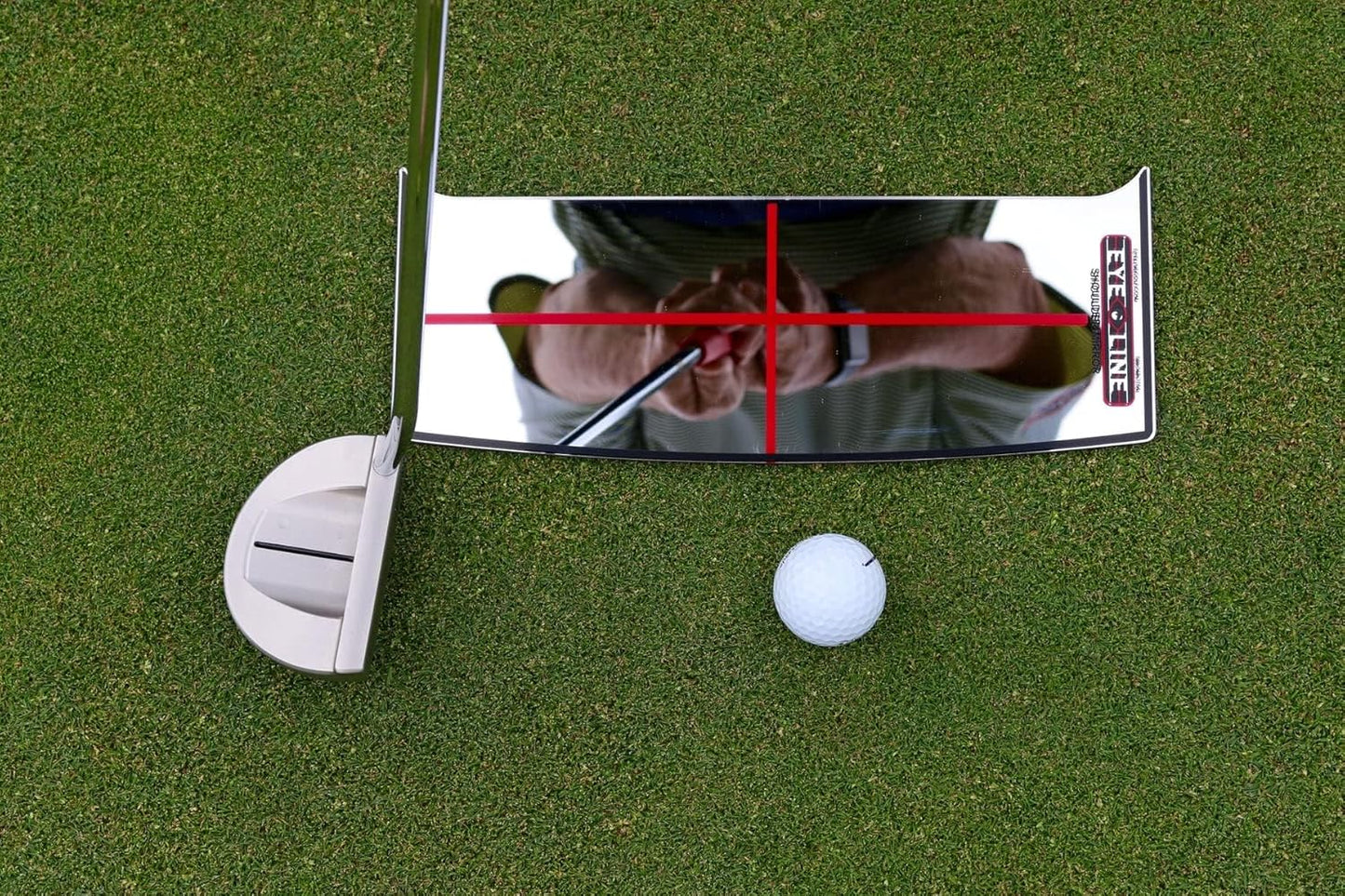 EyeLine Golf Small Putting Alignment Shoulder Mirror - Portable Aids to Improve Your Putting Setup, Eye Placement, Putter Face Angle, Starting Line & Much More