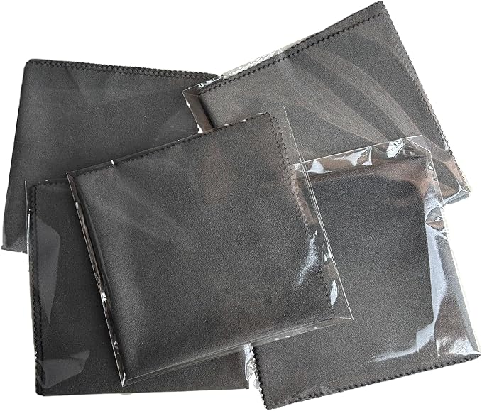 Silicone Gun Cleaning Cloth Set, 12 x 12 inch, 5-Pack, Gray, Lint-Free for Firearms and Tools