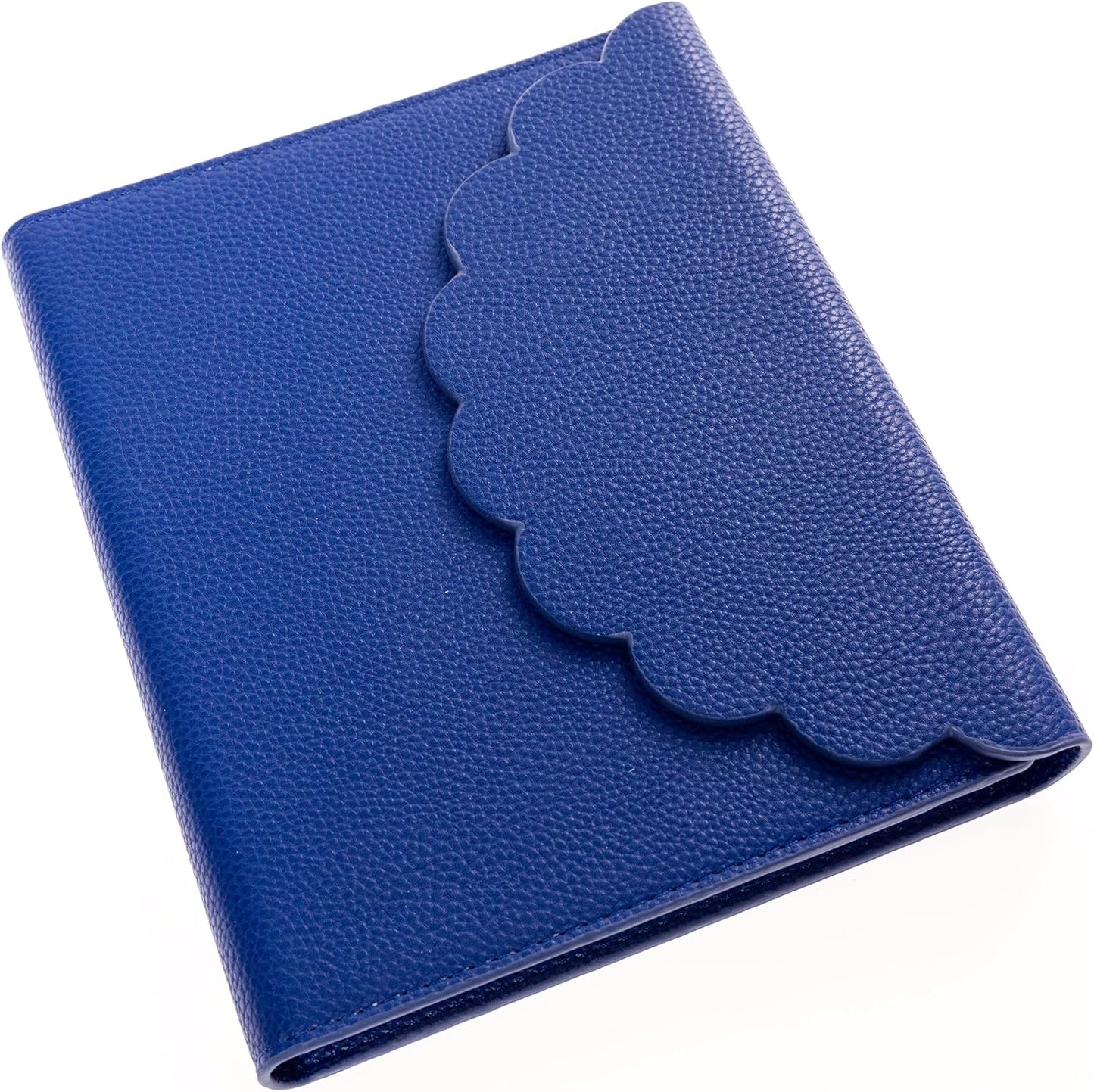 Vegan Leather Wrap Journal by Graphique Luxe Collection, Hardcover Diary Notebook for Writing, 160 Lined Pages, 7” x 8.75”, Colbalt Blue