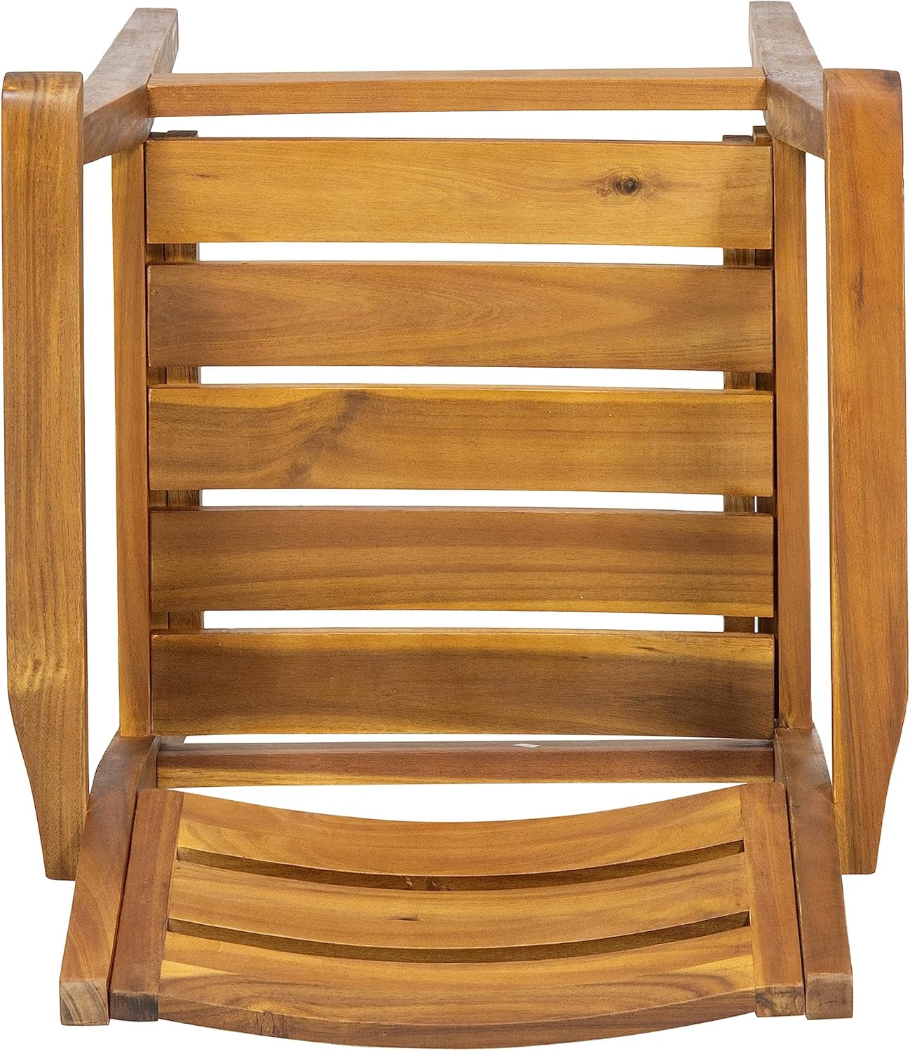 Merax Acacia Wood Dining Chairs Set of 2,Stamford Outdoor Acacia Wood Dining Chairs for Kitchen, Living Room,Outdoor,Teak