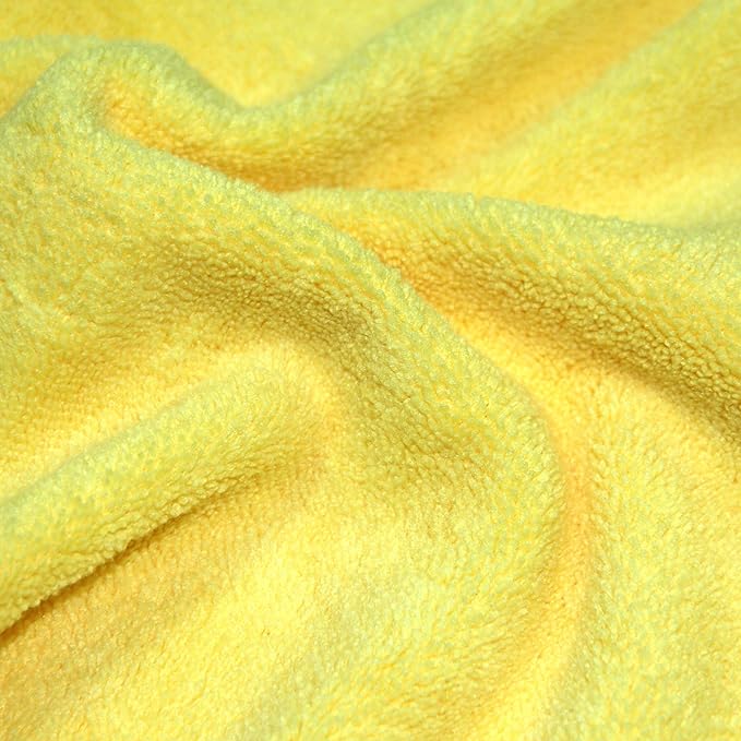 POLYTE Microfiber Cleaning Towel (16x24 in, 18 Pack, Blue,Green,Yellow)