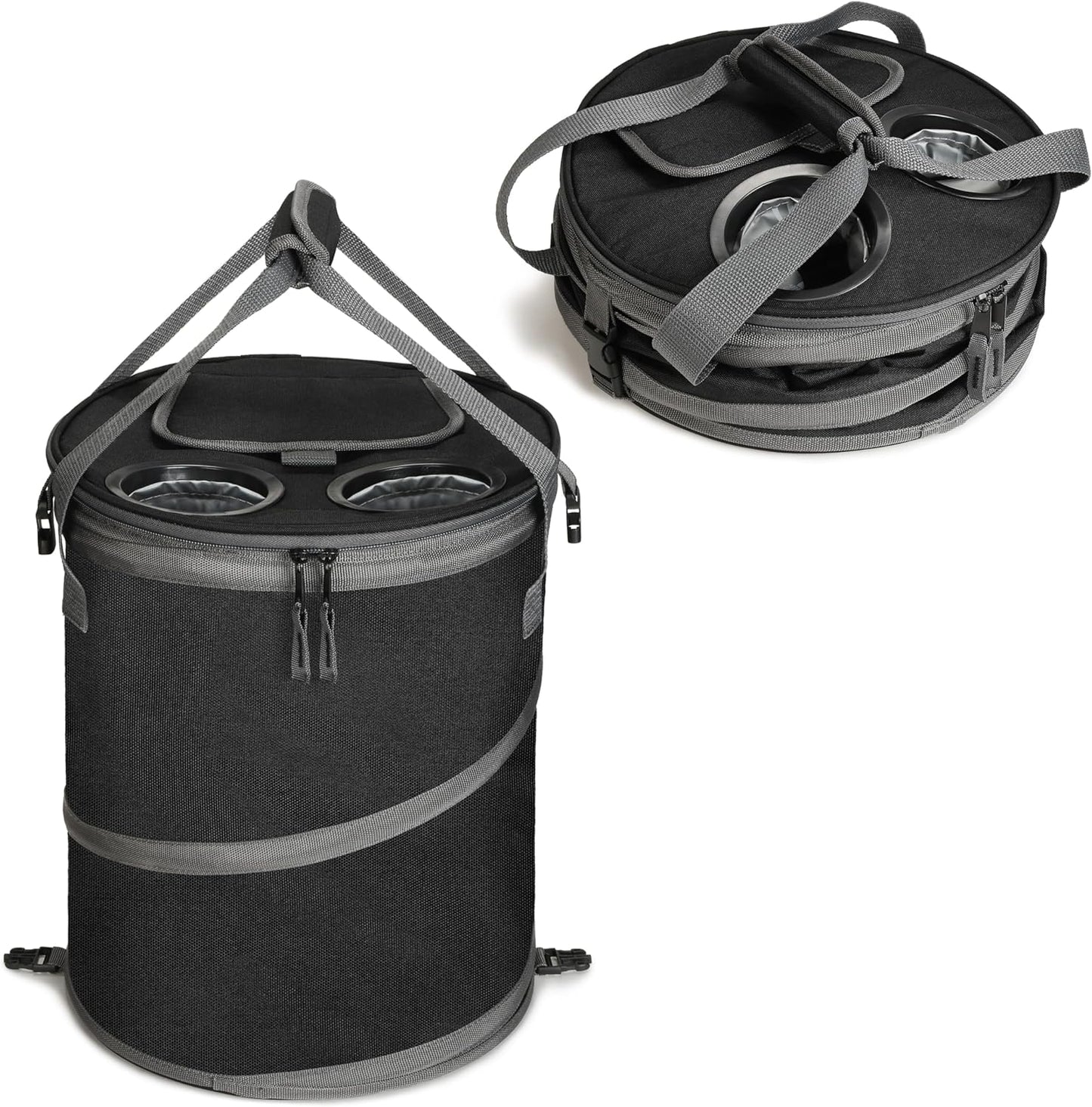 Tirrinia Large Pop-Up Golf Cooler Bag- Insulated Collapsible Cooler with Flat Drink Table for Golf Cart, Lightweight and Portable Ice Beach Cooler for Travel, Fishing, Picnics, Hiking, Camping