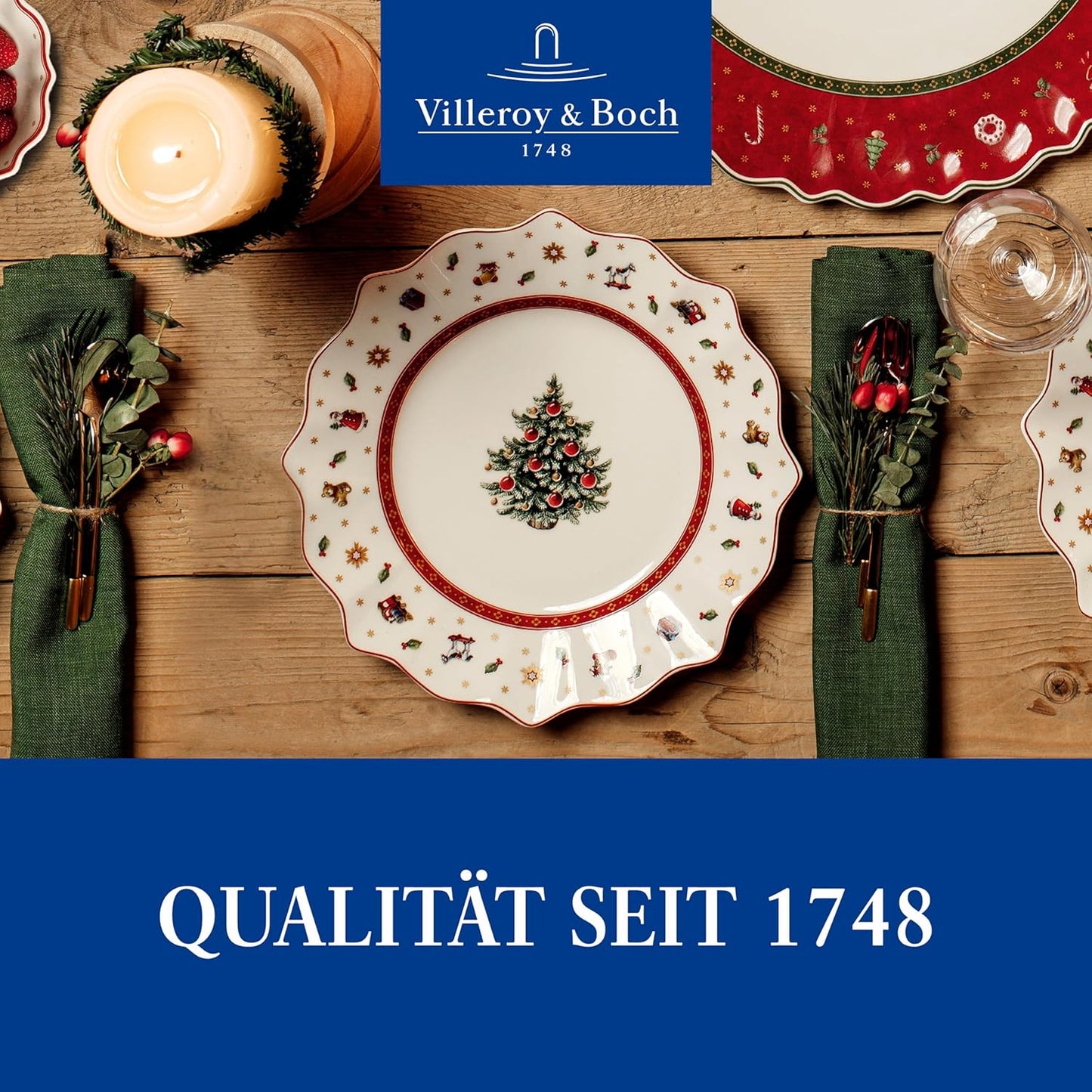 Villeroy & Boch Salad Plate, Porcelain, Multi Colour