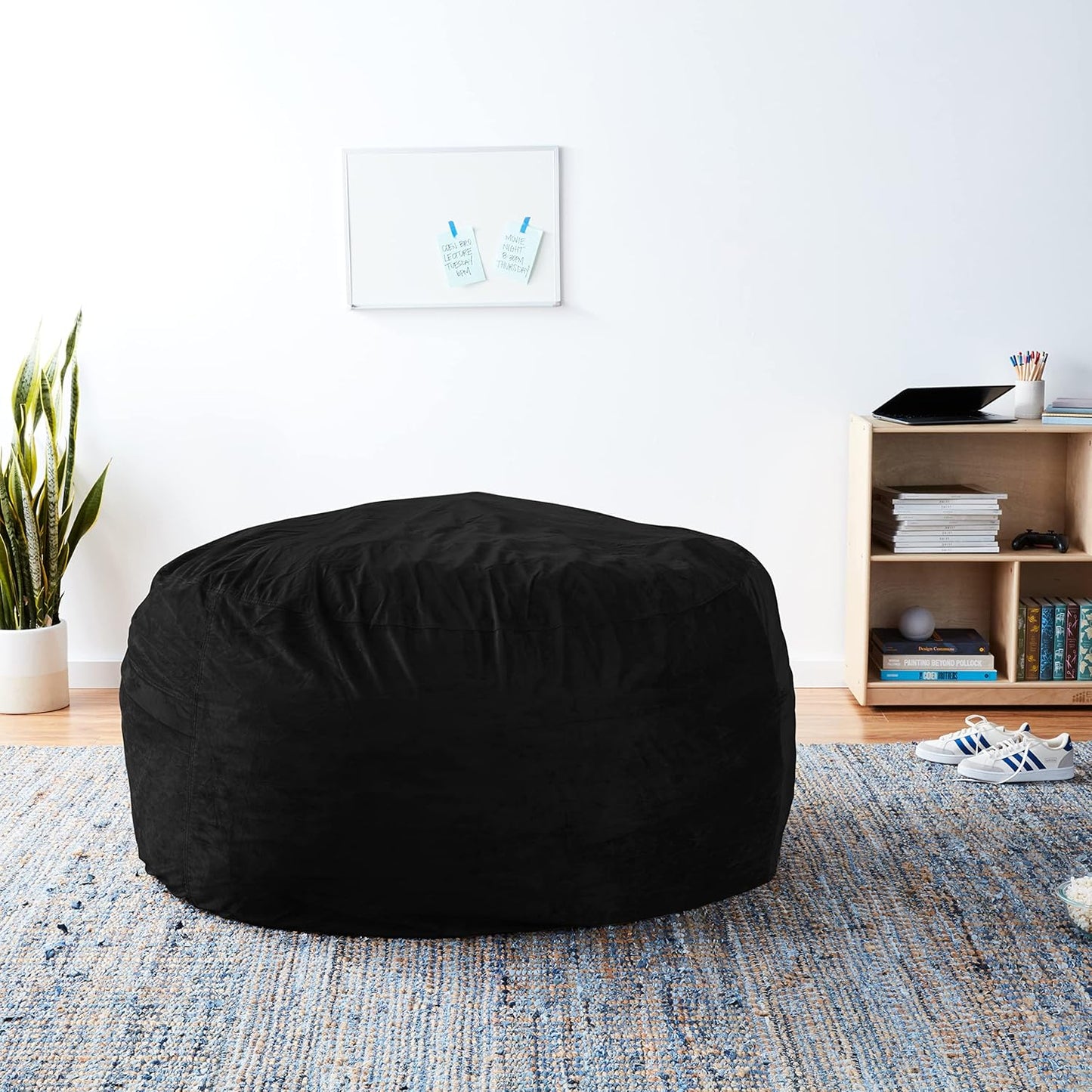 Sofa Sack Bean Bag Chair Cover, 5-Feet, Black