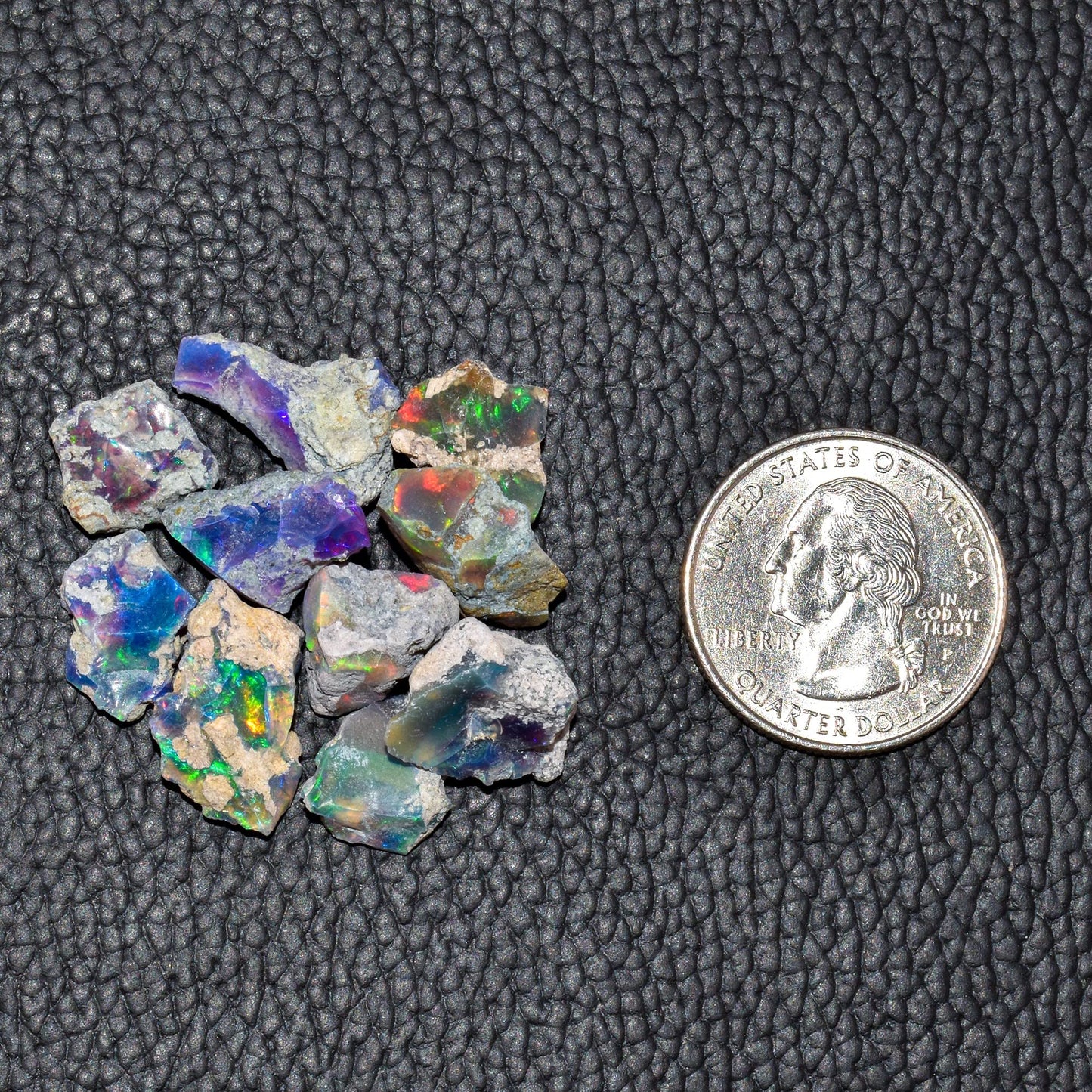 10pcs, 100% Real Ultra Fire Black Opal Raw Stone, Natural Rough, Ethiopian Rock Crystals Gemstone, Jewelry Making Supplies, Chakra Healing Stone, Birthday Gift, Crafts & DIY, Multi Fire Minerals Lot