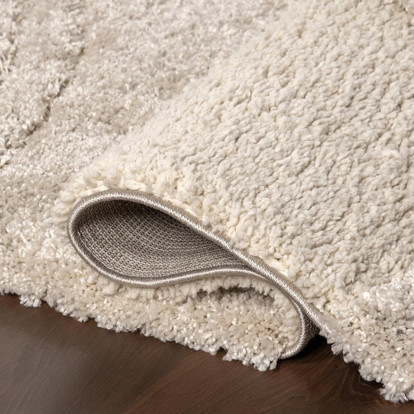 nuLOOM Gloria Abstract Shag Area Rug, 4x6, Light Brown