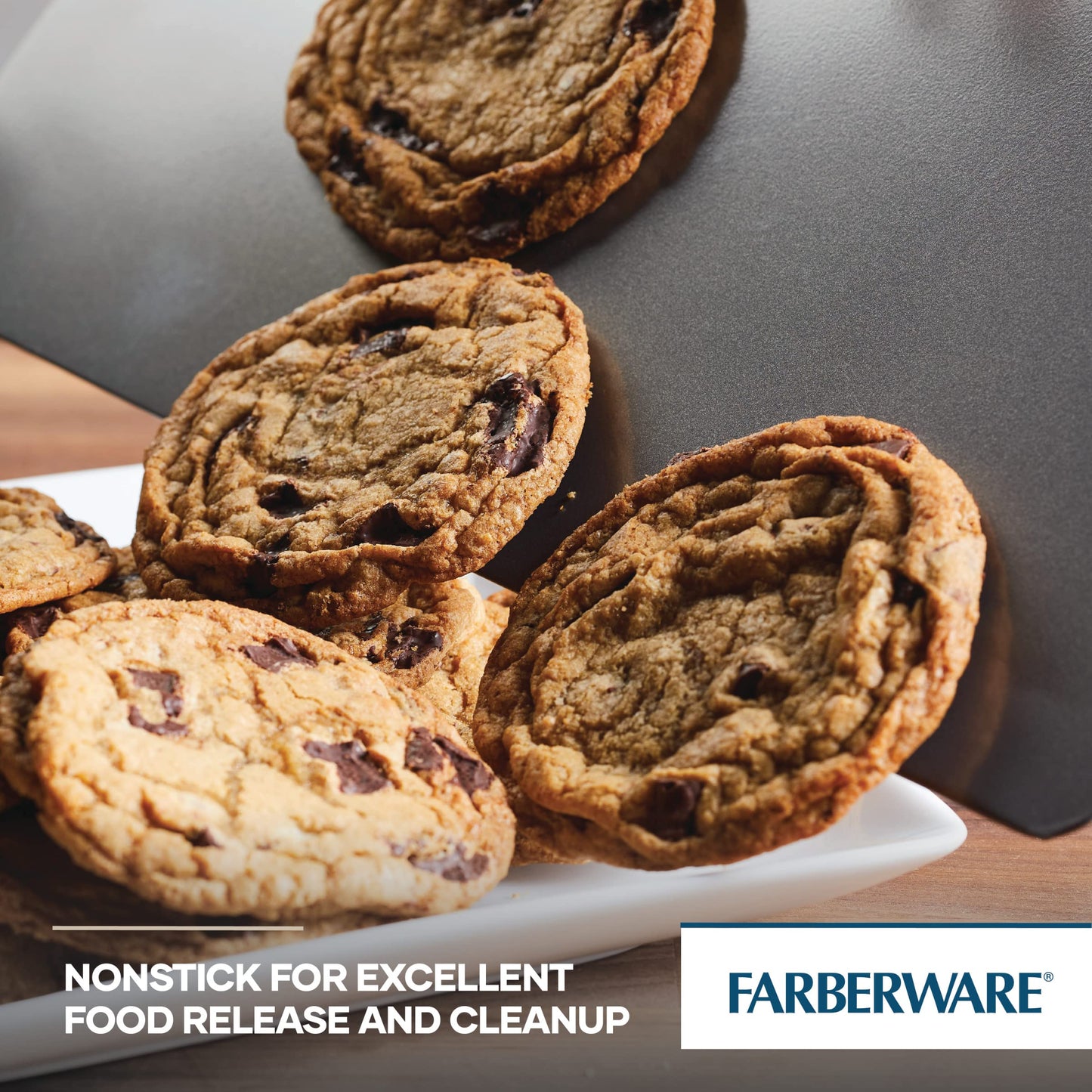 Farberware Insulated Nonstick Bakeware 14-Inch x 16-Inch Jumbo Cookie Sheet, Light Gray