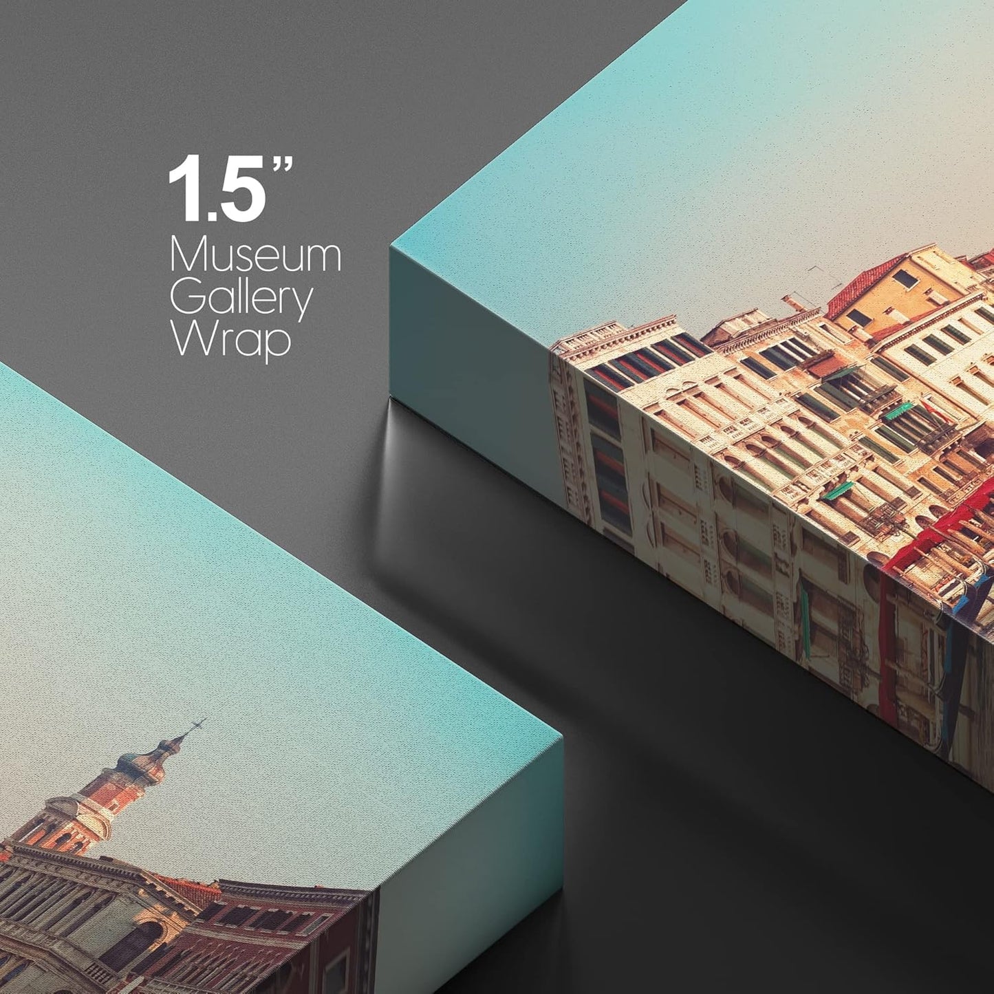 wall26 - Canvas Prints Wall Art - Rialto Bridge and Gondolas in Venice. | Modern Wall Decor/Home Decoration Stretched Gallery Canvas Wrap Giclee Print. Ready to Hang - 12" x 18"