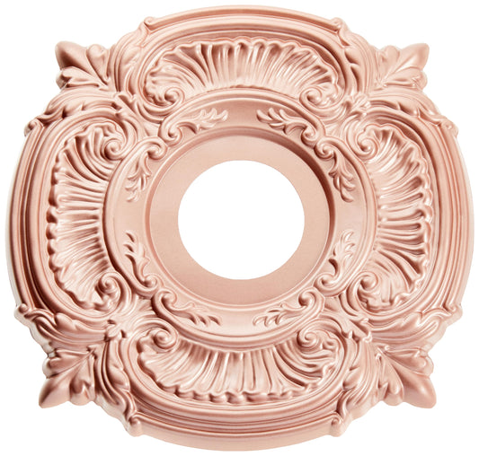Ekena Millwork 13Od X 3 1/2Id X 3/4P Attica Thermoformed Pvc Ceiling Medallion (Fits Canopies Up To 5), Metallic Copper