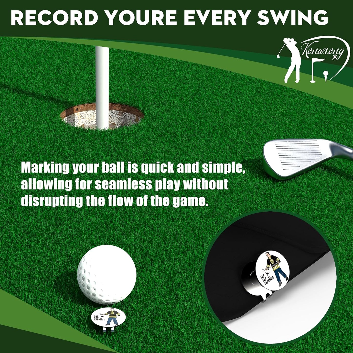 Funny Golf Ball Marker Magnetic Hat Clip for Putting Green | Cool Golf Accessories Golf Gadgets for Men and Women Unique | Personalized Golf Gag Gifts for Golfers Golf Lovers