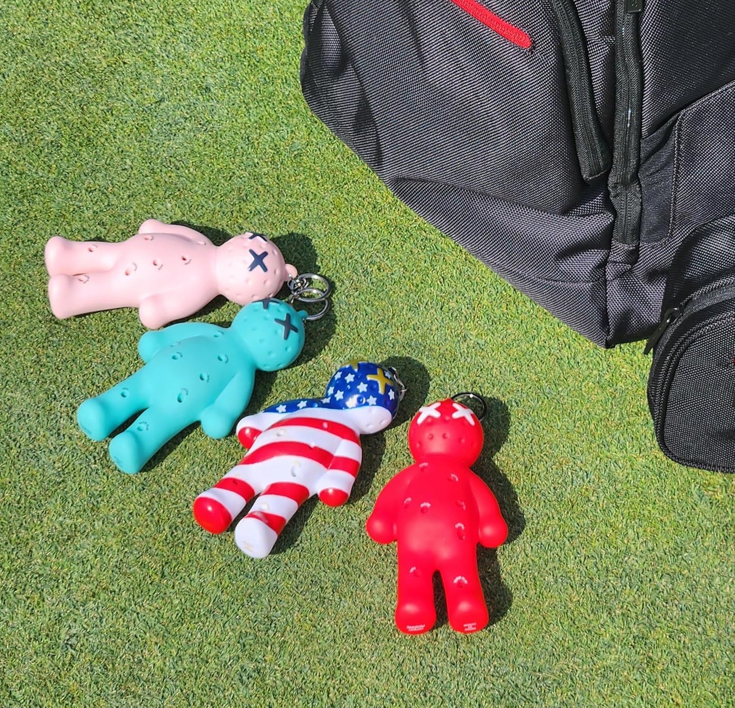 Ball Tee Holder | Novelty Keychain Accessory for Bag | Gifts for Men | Fits 3 1/4, 2 3/4, 1 1/2 Tees