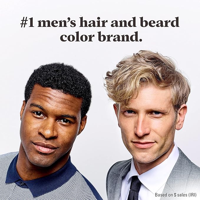 Just For Men Easy Comb-In Color Mens Hair Dye, Easy No Mix Application with Comb Applicator - Rich Black, A-65, Pack of 1