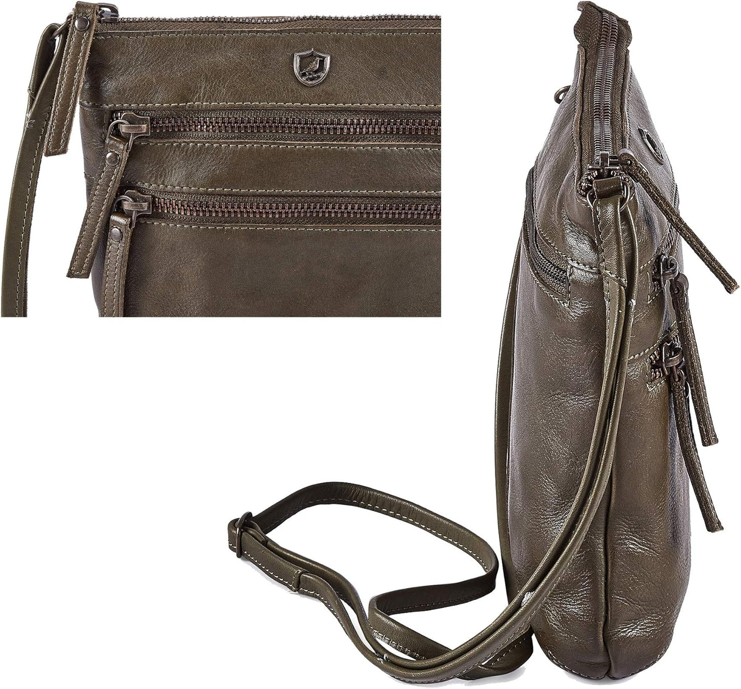 Crossbody Sling Bag for Women Small Real Leather Purse Vintage Travel Crossover Shoulder Bag Handmade