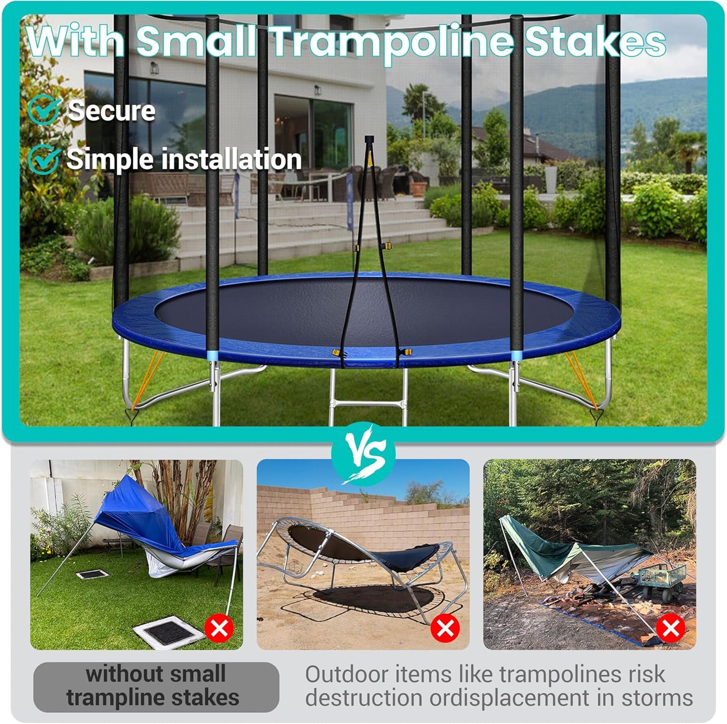Tradesparker Heavy Duty Trampoline Anchor Kit