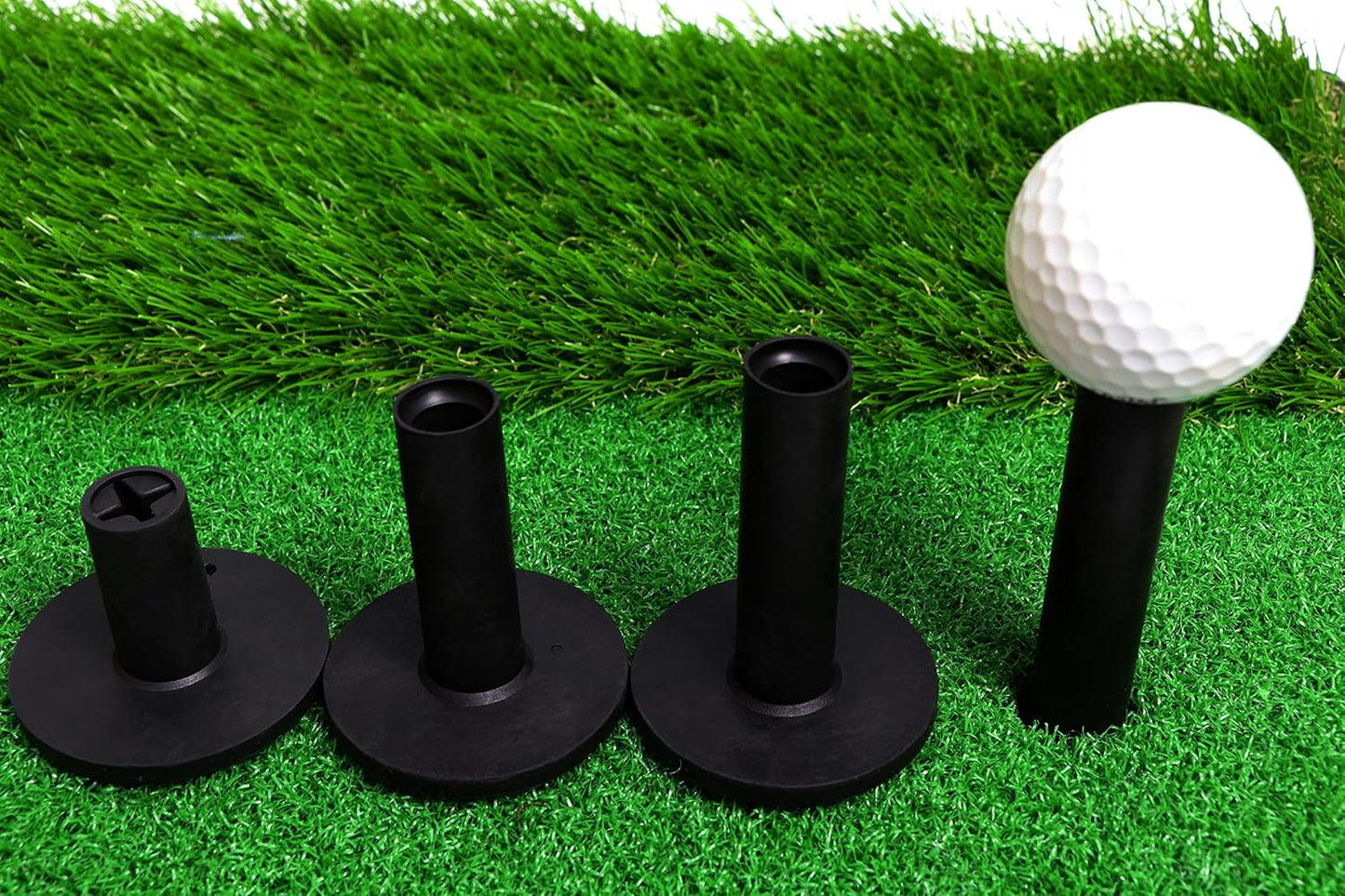LeFeng Sports Golf Rubber Tees Holder Set, Mixed Size Durable and Hight Elastic Driving Range Tees, Colorful Golf Tees for Golf Practice Mat