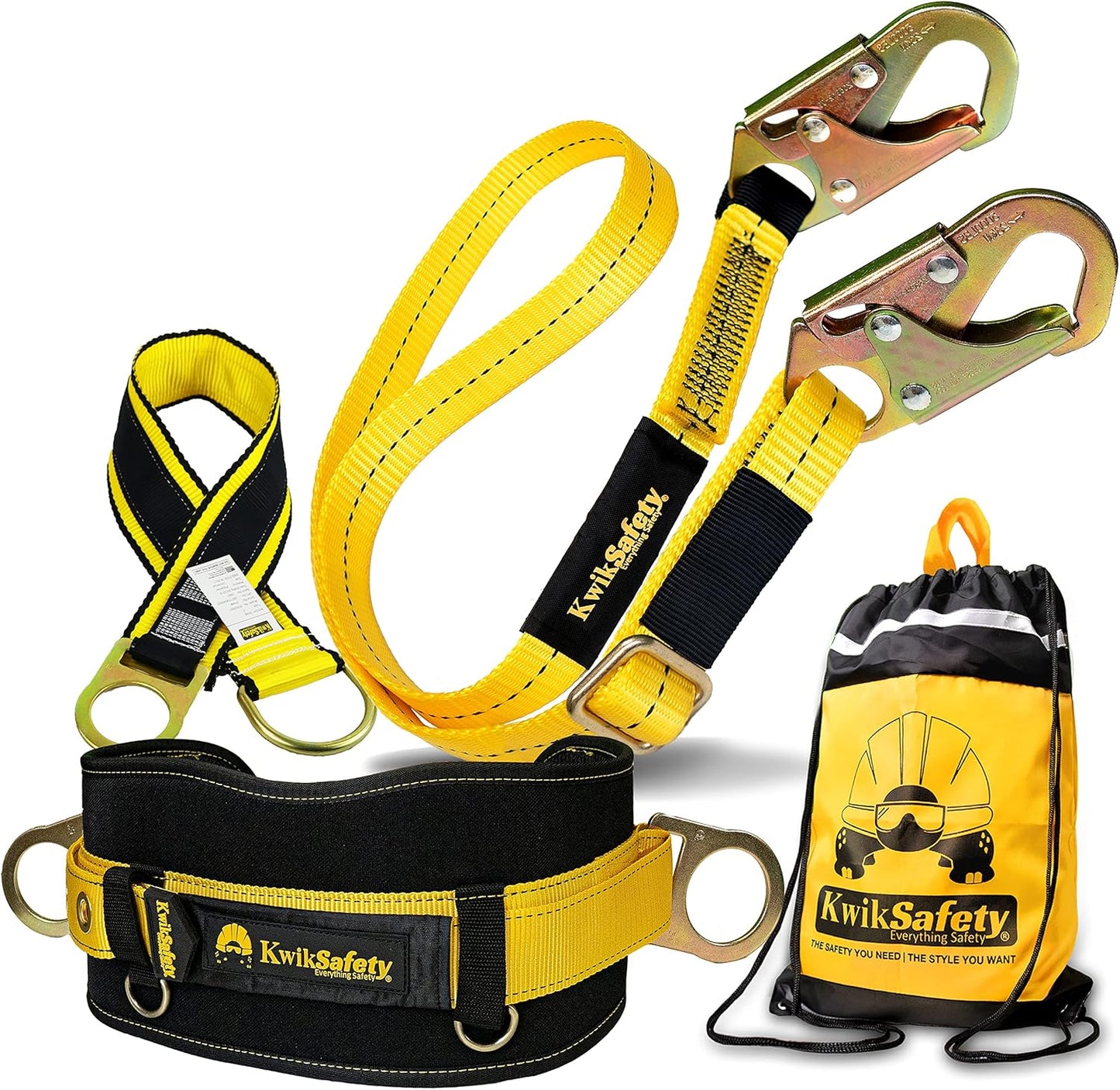 KwikSafety - Charlotte, NC - Copperhead Safety Lanyard [KIT] Single Leg No Shock Absorber ANSI OSHA Work Positioning Lanyard