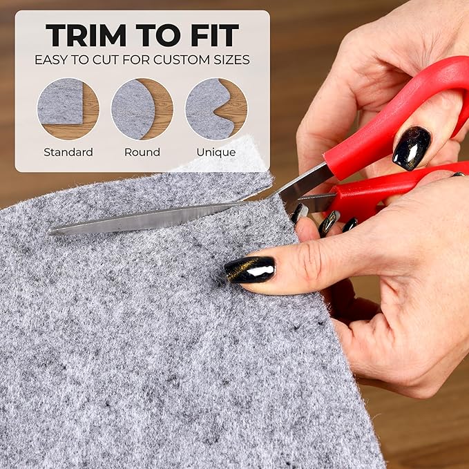 Superior Indoor Area Rug Pad, Non-Slip, Non-Skid, Floor Protector, Hardwood and Tile Floor Padding, Furniture Protector Pad, Carpet Gripper Mat, Felt and Rubber Rug Grip, Lima Collection, 2' 7" x 10'