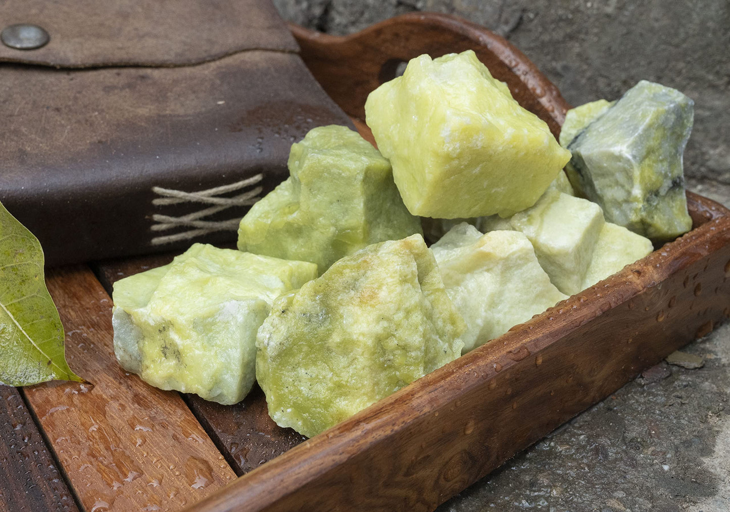 Crocon® 1LB Serpentine Rough Bulk Rocks Natural Stone Spiritual Gifts Raw Gemstone Crystals and Stones Tumbling Cabbing Polishing Gem Mining Chakra Balancing Reiki Healing Good Luck Home Office Decor