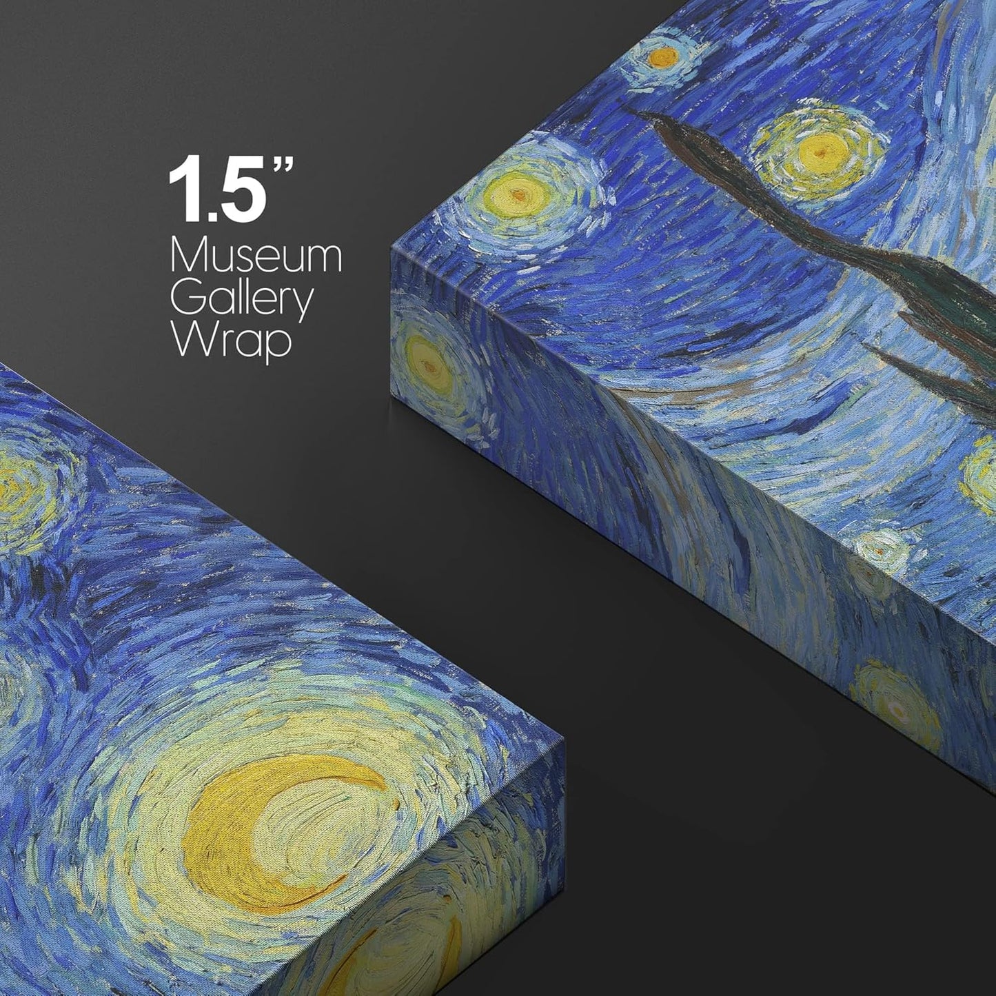 wall26 - Starry Night by Vincent Van Gogh - Canvas Art Wall Art - 32" x 48"