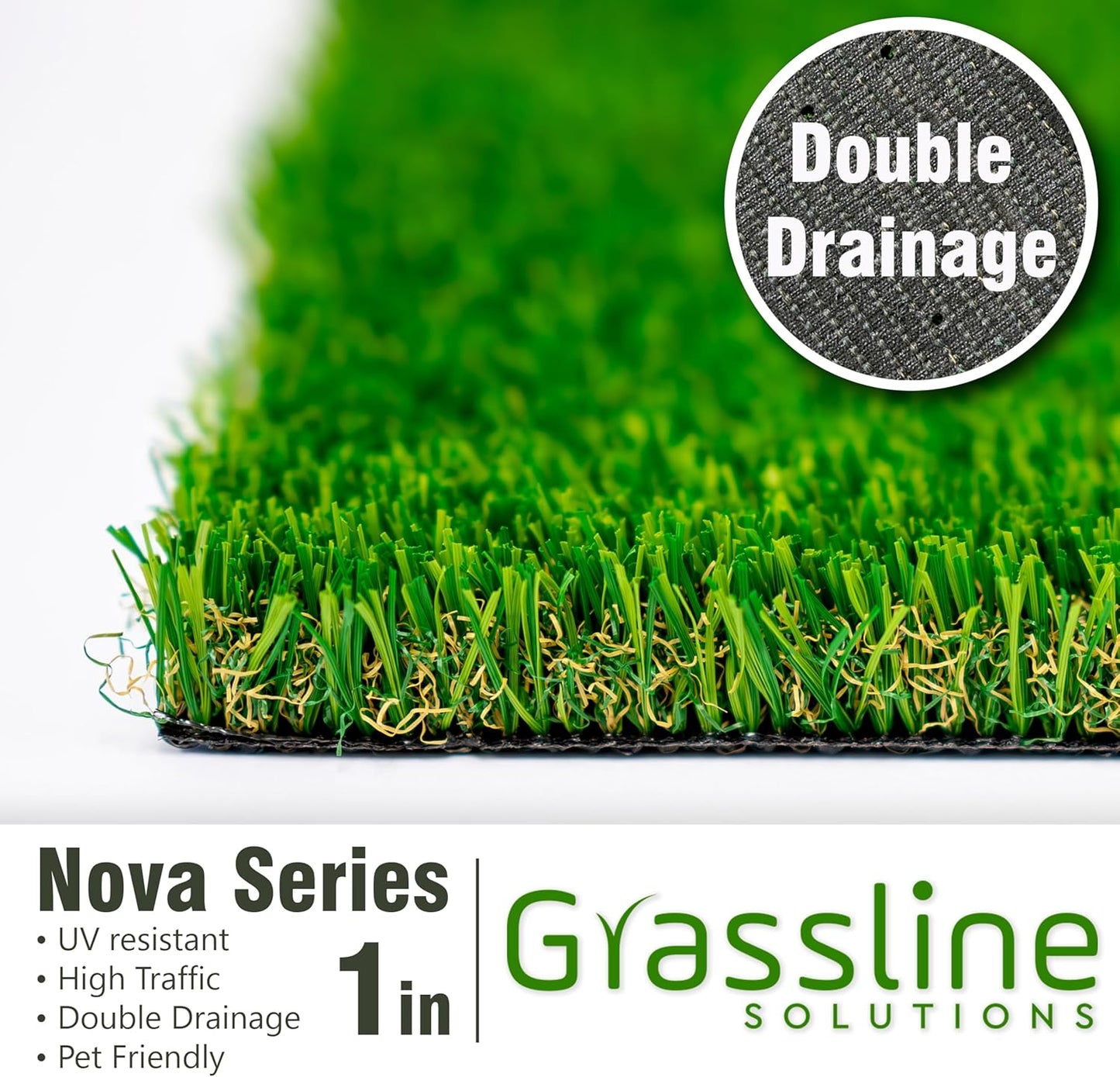 Artificial Grass Strip 4" x25' for Indoor/Outdoor Use-Realistic, 1" Thick Synthetic Turf for DIYers and Professionals, Pre-Cut Roll for Easy Installation and Creative Designs (4in x 25ft)