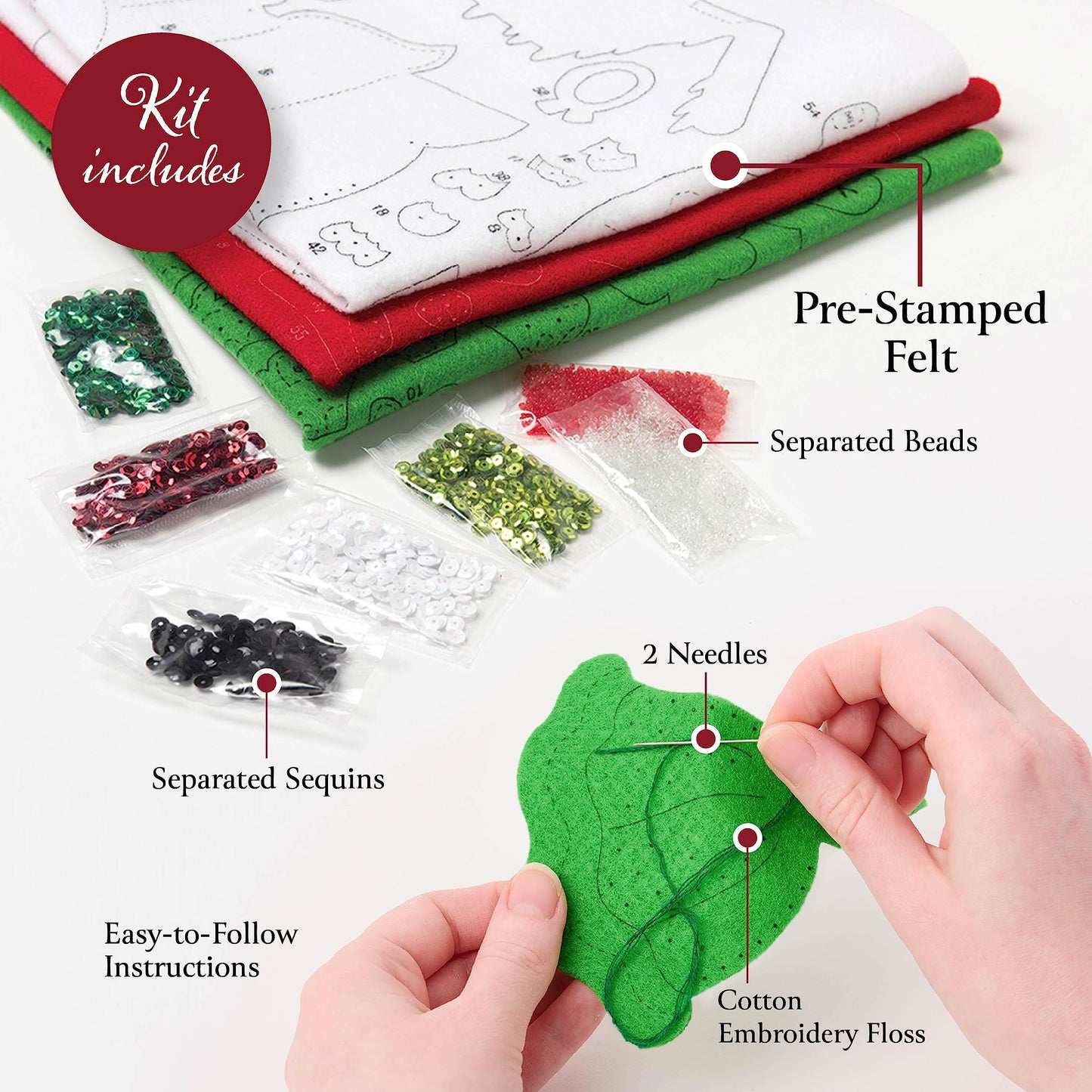 Bucilla Felt Applique Wreath Making Kit, Mushroom Magic, Perfect for DIY Arts and Crafts