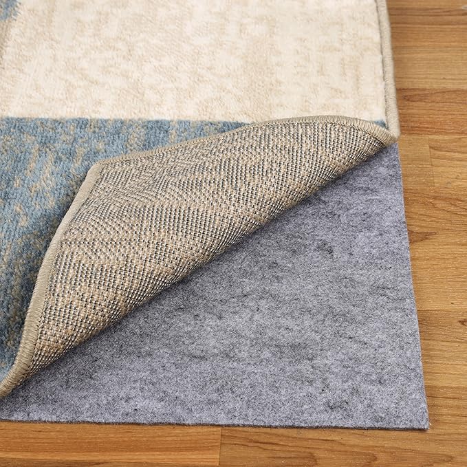 Superior Indoor Area Rug Pad, Non-Slip, Non-Skid, Floor Protector, Hardwood and Tile Floor Padding, Furniture Protector Pad, Carpet Gripper Mat, Felt and Rubber Rug Grip, Lima Collection, 4' x 6'