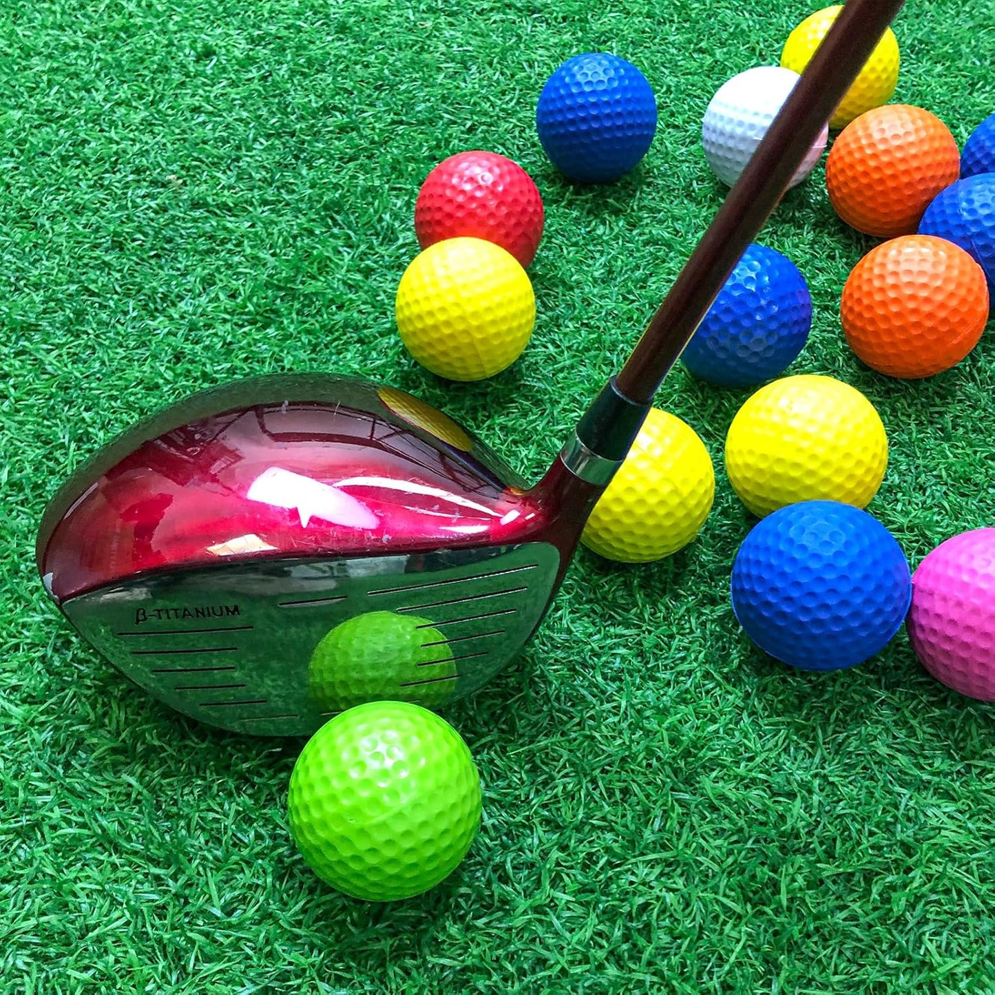 KOFULL Foam Golf Practice Balls, 24/50 Pack Realistic Feel and Limited Flight Training Balls for Indoor or Outdoor, Soft Practice Golf Balls for Backyard