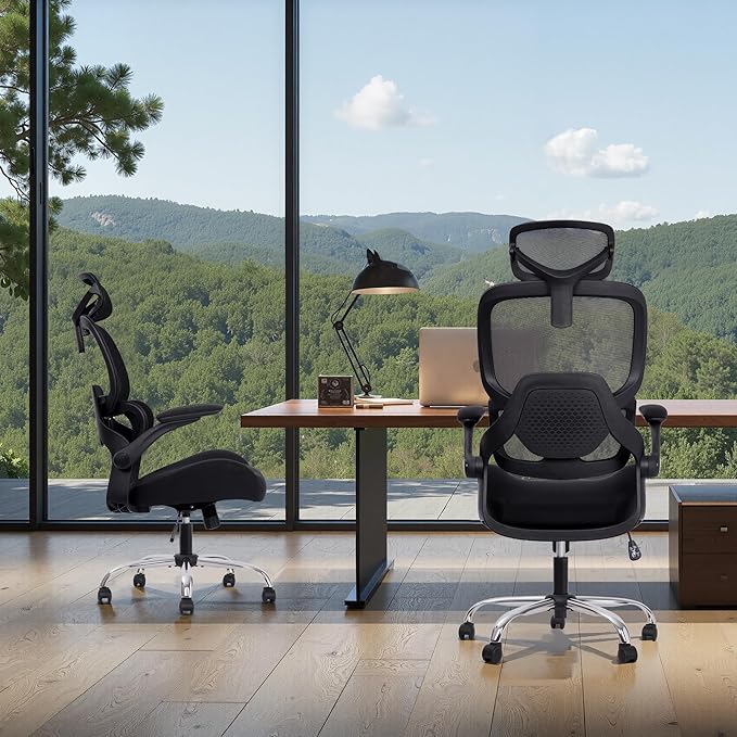 Big and Tall Office Chair Mesh Black Chair