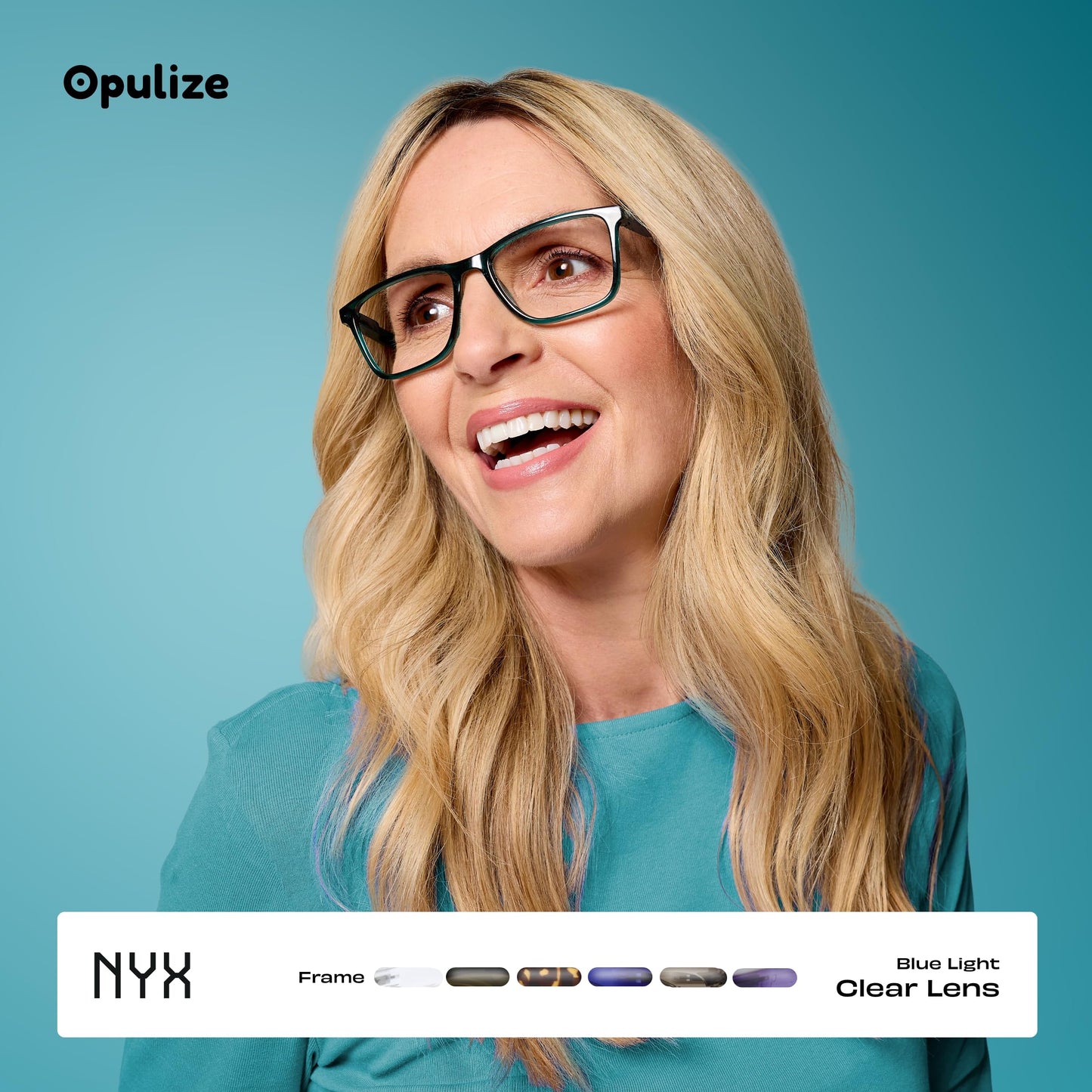 Opulize Nyx Blue Light Blocking Glasses For Women Men, Rectangular Frame With Uv & Eyestrain Protection, Anti-Glare Computer Gam