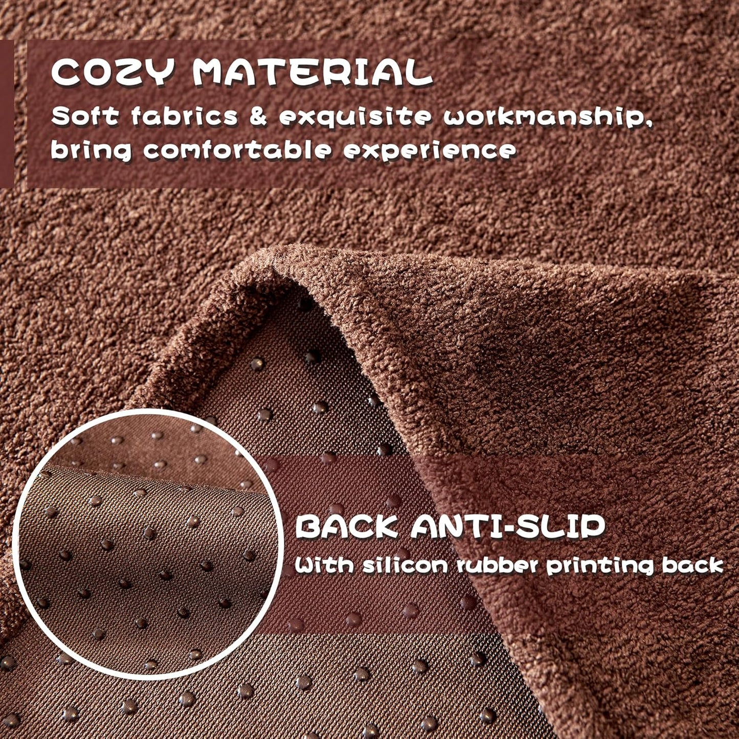 MYSKY HOME Sofa Covers Washable Couch Cover for Dogs Sofa Cover Furniture Protector Sofa Slipcovers for Dogs Water Resistant Furniture Protector Cover, Soft Non Slip Sofa Covers, 91" x 134", Chocolate